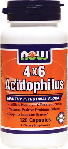 4x6 Acidophilus, 120 kapsułek