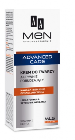 AA Men Advanced Care - aktywnie pobudzający krem do twarzy