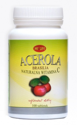 Acerola C Brasilia, tabletki naturalna witamina C, 100 szt