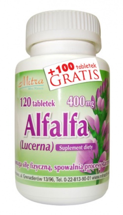 Alfalfa, 120 tabletek + 100