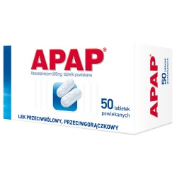 Apap, tabletki powlekane, 500 mg, 50szt