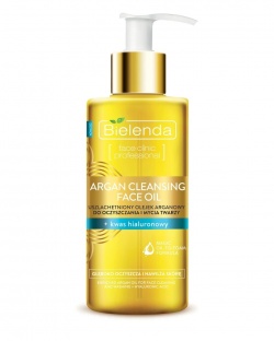 Bielenda, Argan Cleansing Face Oil, Olejek arganowy do mycia twarzy z kwasem hialuronowym, 140ml