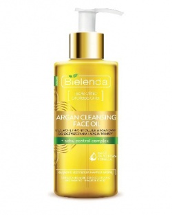 Bielenda, Argan Cleansing Face Oil, Olejek arganowy do mycia twarzy z kompleksem sebu-control, 140ml