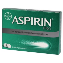 Aspirin Pro, 500 mg, tabletki powlekane,  8 szt
