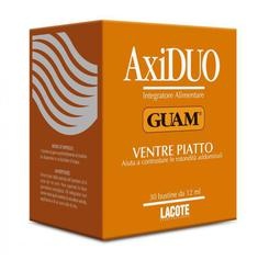 Axiduo Ventre Piatto, Roślinno-algowy koncentrat do picia na płaski brzuch, 30 saszetek x 12 ml