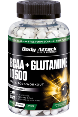 BODY ATTACK - Bcaa + Glutamine 10500 - 180kaps