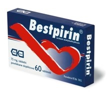 Bestpirin - Acidum acetylsalicylicum -75 mg, 60 tabletek