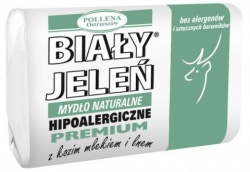 Hipoalergiczne mydło BIAŁY JELEŃ z ekstraktem z koziego mleka, 100g