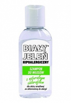 Hipoalergiczny szampon BIAŁY JELEŃ z naturalnym chlorofilem, 50 ml