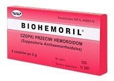 BIOHEMORIL czopki przeciw hemoroidom 2g x 6 sztuk
