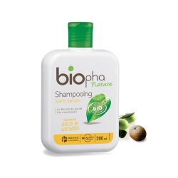 BIOpha Szampon do włosów suchych i zniszczonych z masłem karite i proteinami zbóż, 200 ml