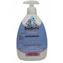 Bobini Baby, żel, do mycia ciała i włosów, od 1 dnia, 400m