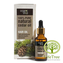 Organic shop, organiczny olejek cedrowy do pielęgnacji włosów, 30ml