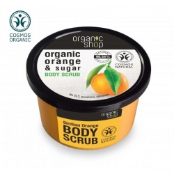 Organic shop, Delikatny scrub do ciała Sycylijska Pomarańcza, 250ml