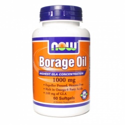 Borage Oil, olej z ogórecznika 1000mg, 60kapsułek