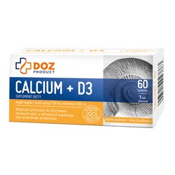 Calcium + D3, 60 tabletek