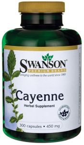 SWANSON Cayenne (Capsicum_ Kapsaicyna) 450 mg - 300 kapsułek