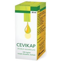 Cevikap (Vitaminum C), krople, (100 mg  ml), 30 ml, w butelce