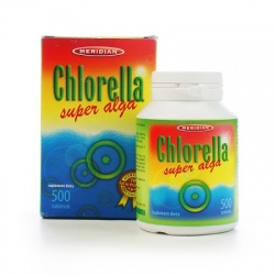 Chlorella, tabletki z prasowanymi algami, 500 szt