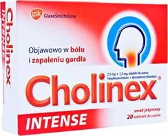 Cholinex Intense, tabletki do ssania, smak jezynowy, 20 szt