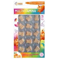 Multivitamina, tabletki do ssania dla dzieci, 15 szt
