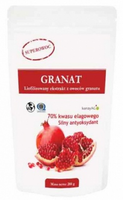 Ekstrakt z GRANATU (70% kwasu elagowego) - sproszkowany, liofilizowany owoc granatu - 200 g