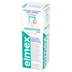 Elmex, Sensitive Plus z aminofluorkiem, płyn do płukania jamy ustnej bez alkoholu, 400 ml
