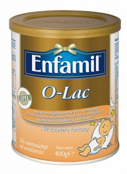 Enfamil O-Lac, mleko modyfikowane, nietolerancja laktozy, biegunka, 400 g