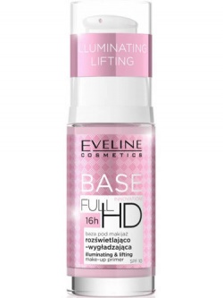 Eveline, Base Full HD, baza pod makijaż rozświetlająco- wygładzająca, 30 ml