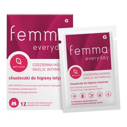 Femma Everyday, chusteczki do higieny intymnej, 12 szt