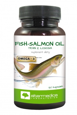 Fish Salmon Oil, tran z łososia, kapsułki, 60 szt