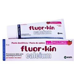 FluorKin Calcium pasta do zębów o smaku truskawkowym 75ml