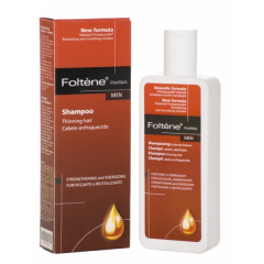 Foltene, kuracja i szampon, przeciw wypadaniu włosów, dla mężczyzn, 12 ampułek + 200 ml