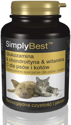 Glukozamina & Chondroityna & Witamina C dla psów i kotów, 120 tabletek