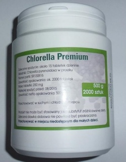 GREEN TRIO 500 g, 3 w 1 chlorella pyrenoidosa + spirulina platensis + młody jęczmień (0,5 kg, około 1000 sztuk po 500 mg)
