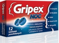 Gripex Noc, tabletki powlekane, 12 szt