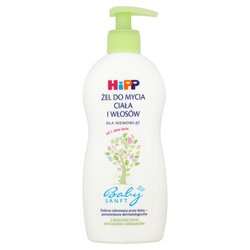 HiPP, Babysanft, żel do mycia ciała i włosów dla niemowląt od 1 dnia życia, 400 ml
