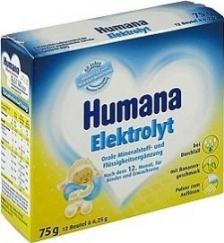 Humana Elektrolyt bananowy, 75 g, 12 saszetek
