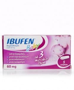 Ibufen Baby,  60 mg, czopki, 5 szt