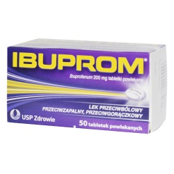 Ibuprom, tabletki powlekane, 200 mg, 50 szt