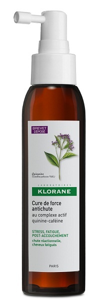 Klorane Cure de Force, kuracja wzmacniająca, przeciw wypadaniu włosów, Chininowo-Kofeinowy, 125 ml