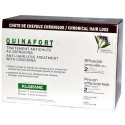 Klorane Quinafort, kuracja przeciw wypadaniu włosów dla mężczyzn, 5 ml x 12 szt