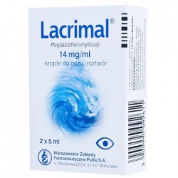 Lacrimal, krople do oczu, nawilżające, 2 x 5 ml
