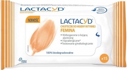 Lactacyd Femina, chusteczki do higieny intymnej, 15 szt