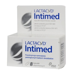 Lactacyd Intimed, kapsułki dopochwowe, twarde, 8 szt