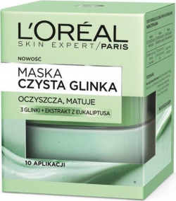 L'Oreal Paris, Skin Expert, Maska czysta glinka oczyszczająco-matująca, 50 ml