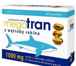 Mega Tran z wątroby rekina, kapsułki, 60 szt