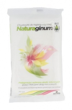 Naturaginum Biointima, chusteczki do higieny intymnej, 20 szt