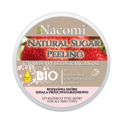 Nacomi - peeling cukrowy - nasiona truskawki i olej arganowy