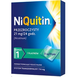 Niquitin, 21 mg24 h, system transdermalny 114 mg, stopień 1, plastry, 7 szt